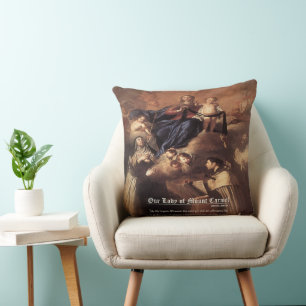 Our Lady of Mount Carmel Prayer Throw Pillow