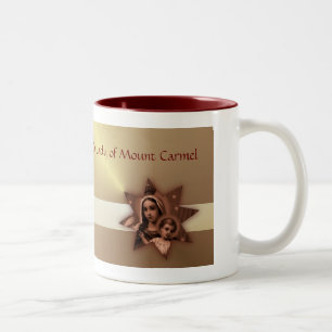 Our Lady of Mount Carmel religious holy day Two-Tone Coffee Mug