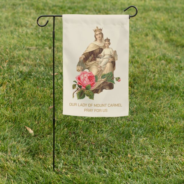 Our Lady of Mount Carmel Religious Virgin Mary Garden Flag (In SItu)