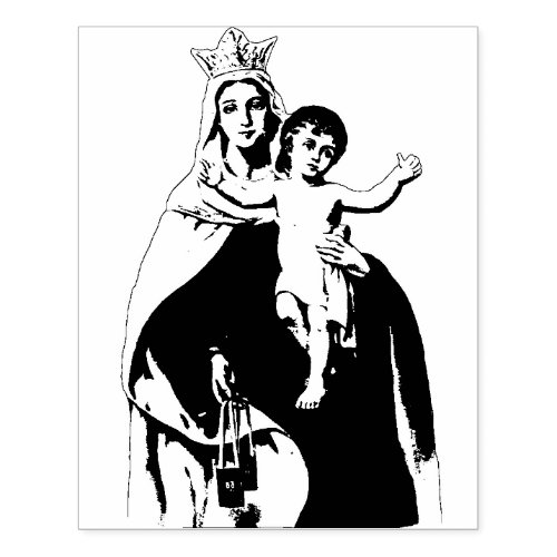 Our Lady of Mount Carmel  Rubber Stamp