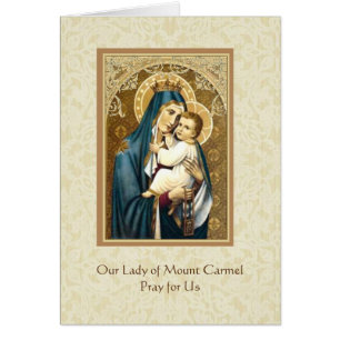 Our Lady of Mount Carmel Scapular Jesus Cards