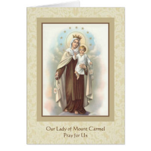 Our Lady of Mount Carmel Scapular Jesus Cards
