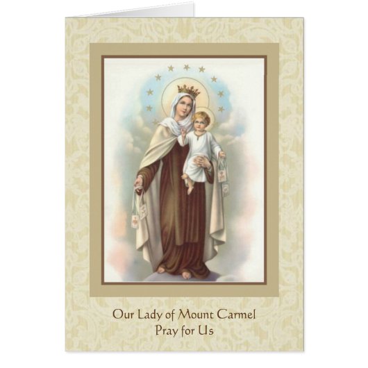 Our Lady of Mount Carmel Scapular Jesus Cards (Front)