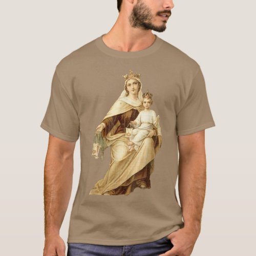 Our Lady of Mount Carmel Scapular St Teresa of Avi T_Shirt