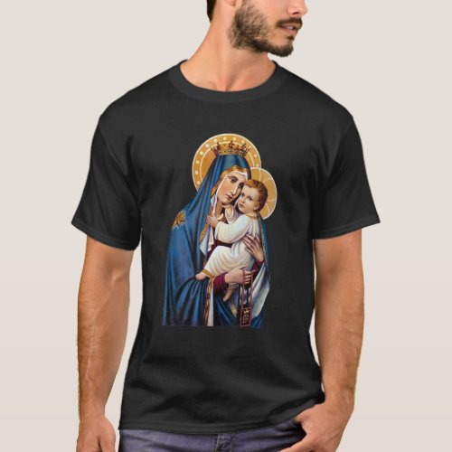 Our Lady Of Mount Carmel Scapular St Teresa Of Avi T_Shirt