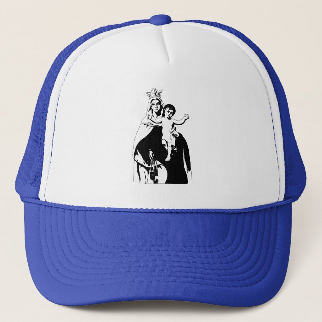 Our Lady of  Mount Carmel trucker hat (Front)