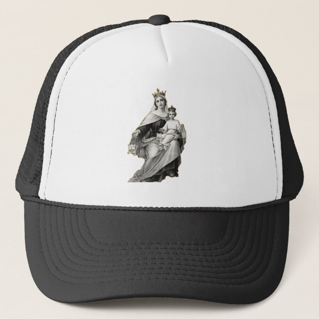 Our Lady of  Mount Carmel trucker hat (Front)