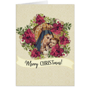 Our Lady of Mount Carmel Virgin Mary Jesus Cards