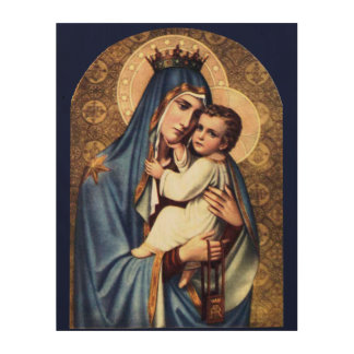 OUR LADY OF MOUNT CARMEL WOOD WALL ART