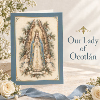 Our Lady of Ocotlán Vintage Catholic Marian Card