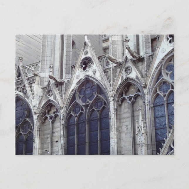 Our Lady of Paris Flying Buttresses Postcard (Front)