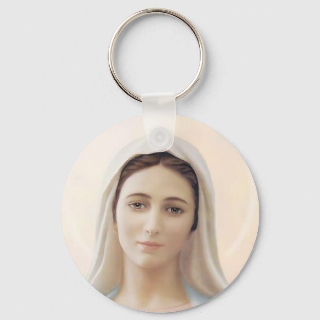 Our Lady of Peace, Medjugorje, Queen of Peace Keychain (Front)