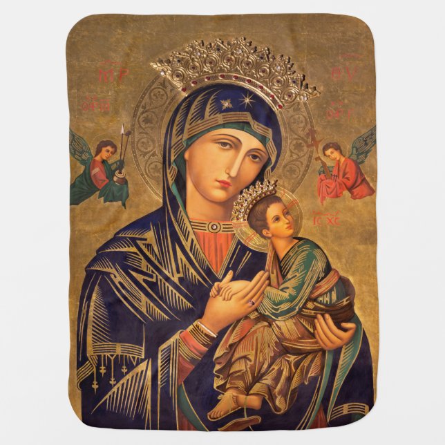 Our Lady Of Perpetual Help Baby Blanket (Front)