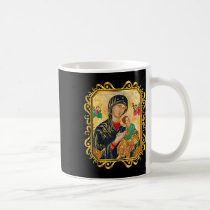Our Lady Of Perpetual Help Blessed Mother Mary Cat Coffee Mug