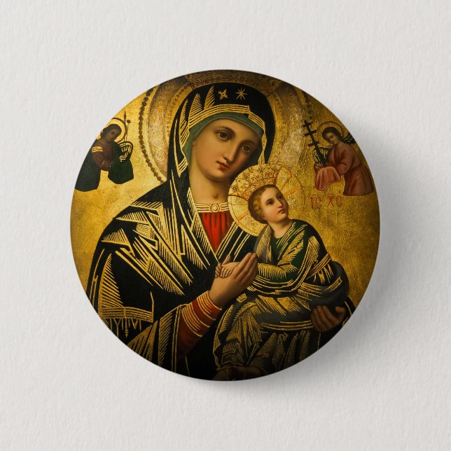 Our Lady of Perpetual Help  Button (Front)