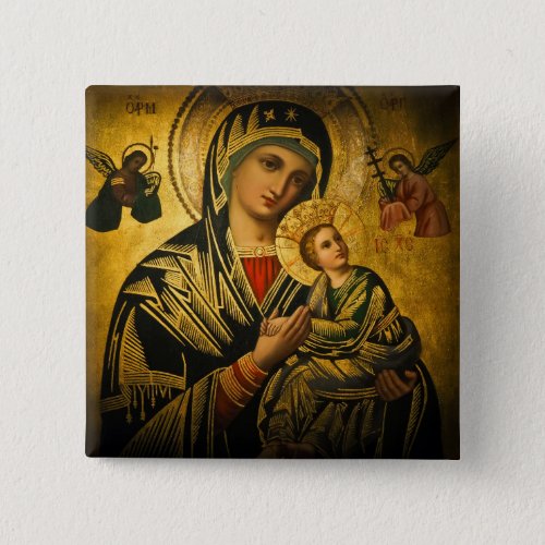 Our Lady of Perpetual Help Button