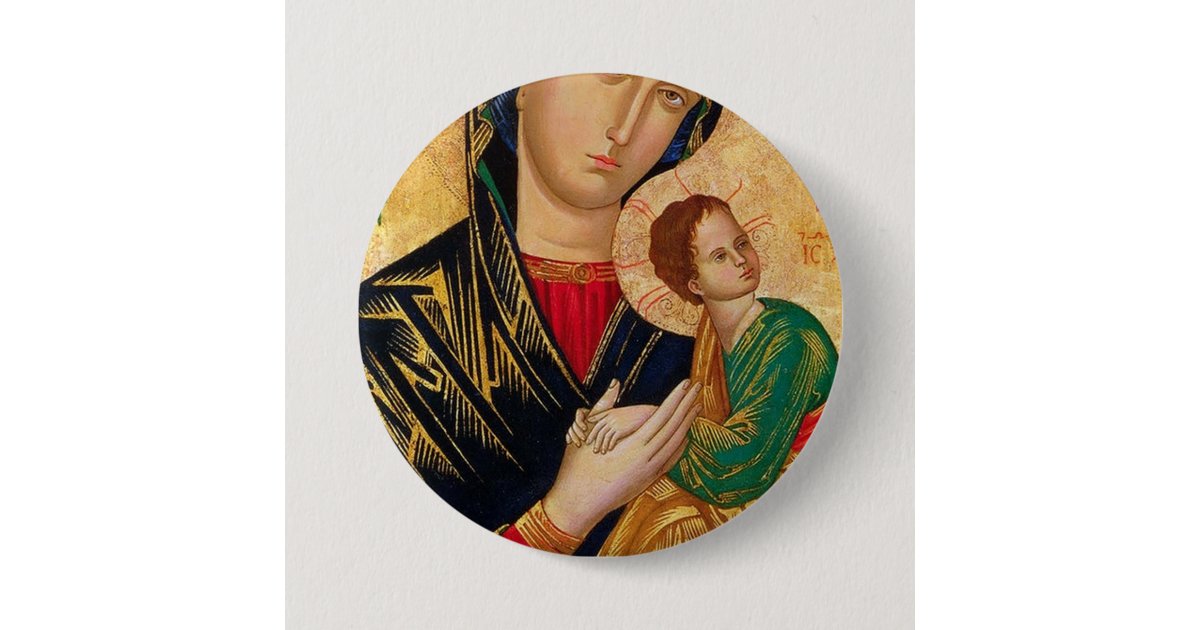 Our Lady of Perpetual Help Button | Zazzle