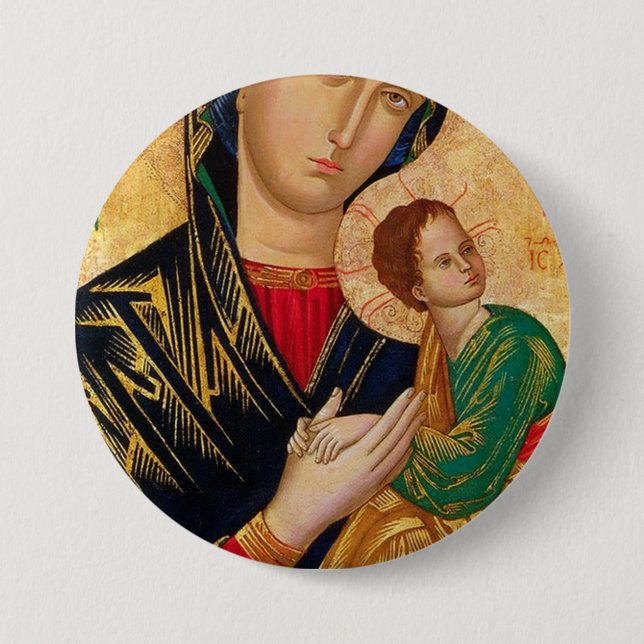 Our Lady of Perpetual Help Button (Front)