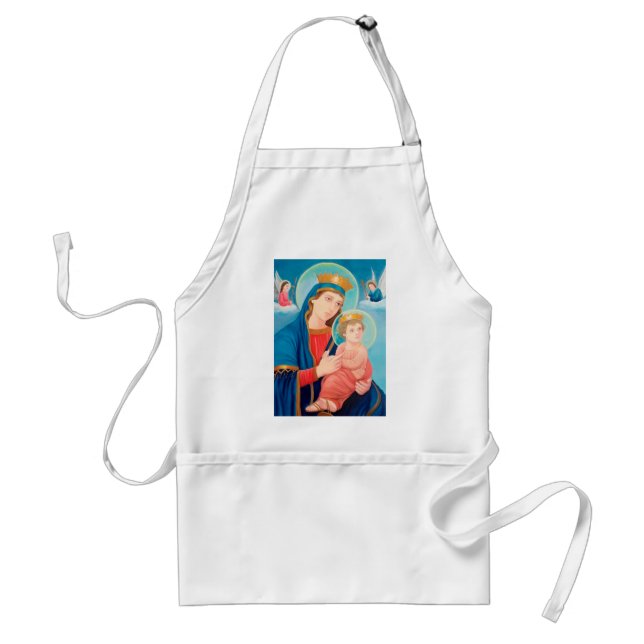 Our Lady of Perpetual Help Catholic Adult Apron (Front)