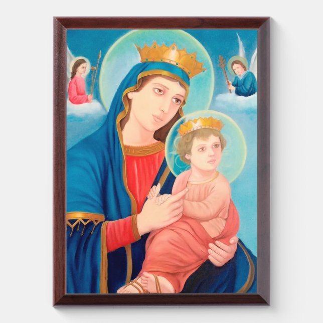 Our Lady of Perpetual Help Catholic Award Plaque (Vertical)