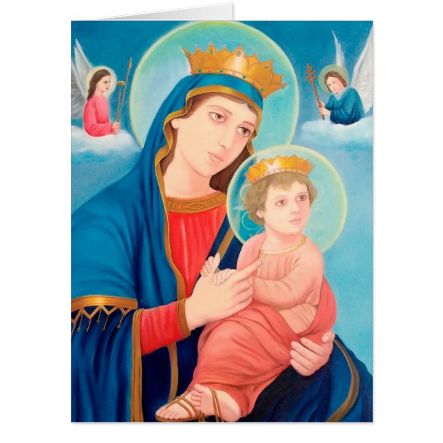 Our Lady of Perpetual Help Catholic Card (Front)