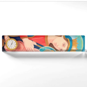 Our Lady of Perpetual Help Catholic Desk Name Plate