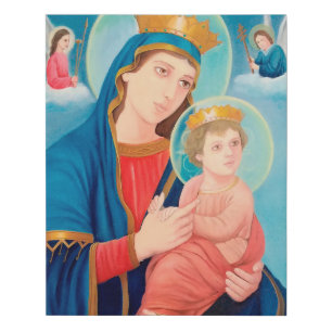 Our Lady of Perpetual Help Catholic Faux Canvas Print