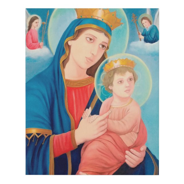 Our Lady of Perpetual Help Catholic Faux Canvas Print (Front)
