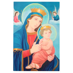 Our Lady of Perpetual Help Catholic Metal Print