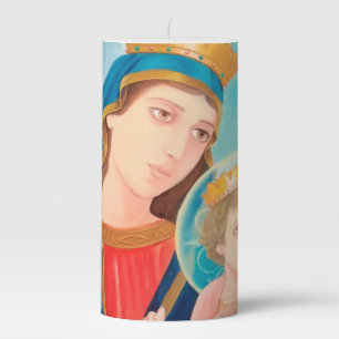 Our Lady of Perpetual Help Catholic Pillar Candle