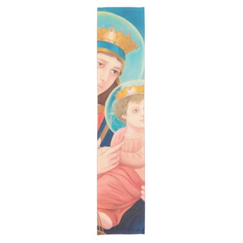 Our Lady of Perpetual Help Catholic Short Table Runner
