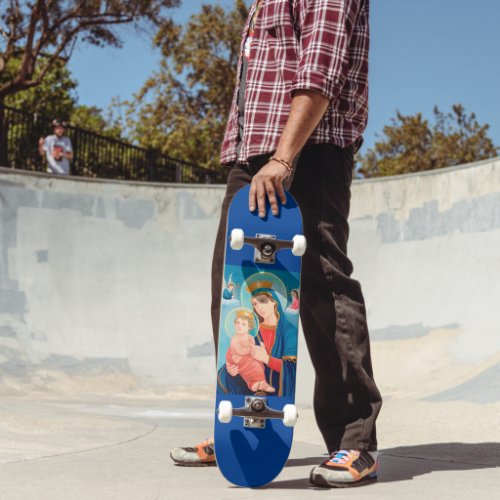 Our Lady of Perpetual Help Catholic Skateboard