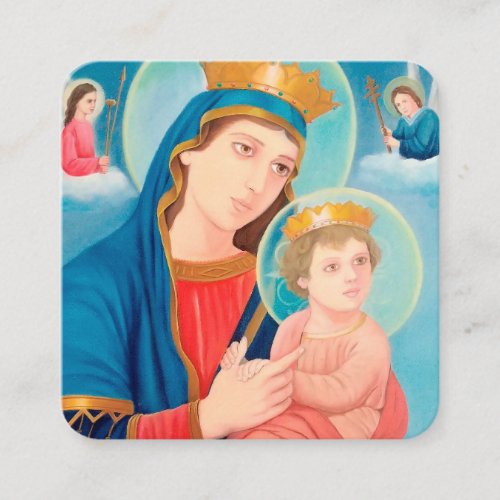 Our Lady of Perpetual Help Catholic Square Business Card