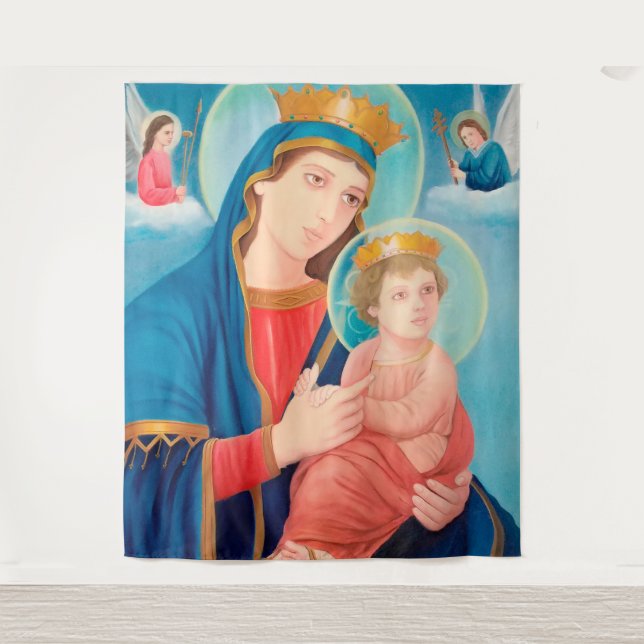 Our Lady of Perpetual Help Catholic Tapestry (Front)