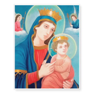 Our Lady of Perpetual Help Catholic Temporary Tattoos