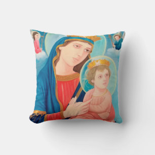 Our Lady of Perpetual Help Catholic Throw Pillow