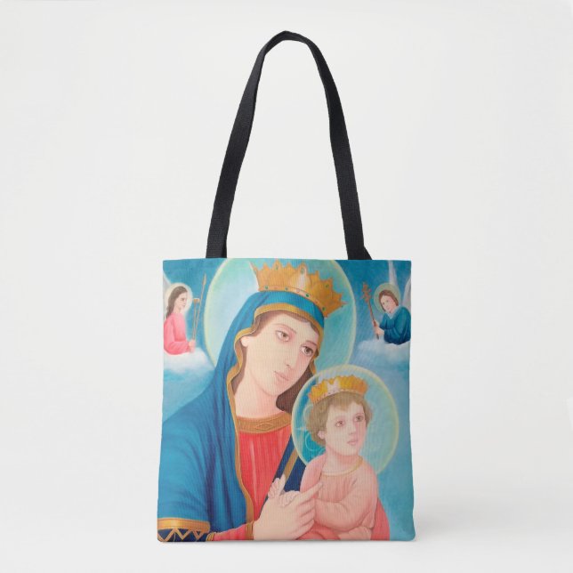 Our Lady of Perpetual Help Catholic Tote Bag (Front)