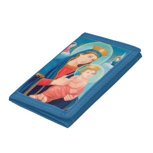Our Lady of Perpetual Help Catholic Tri-fold Wallet