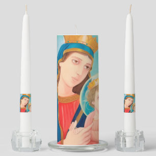 Our Lady of Perpetual Help Catholic Unity Candle Set