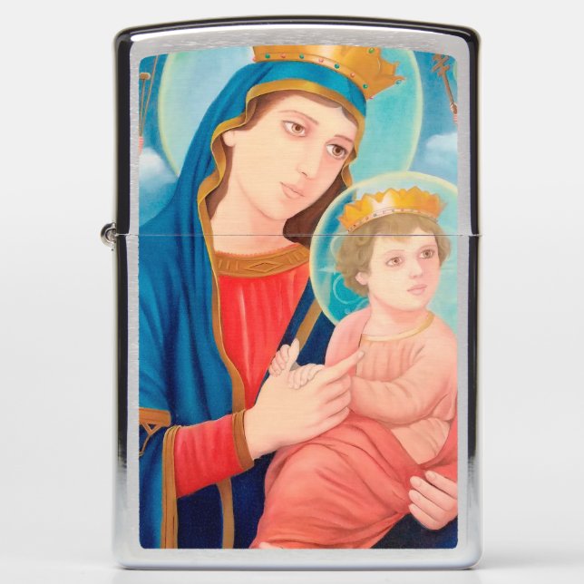 Our Lady of Perpetual Help Catholic Zippo Lighter (Front)