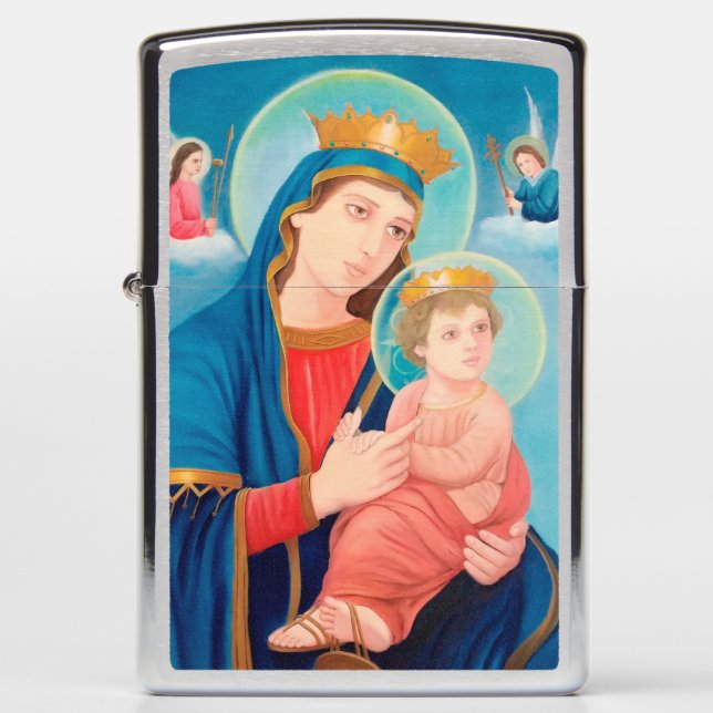 Our Lady of Perpetual Help Catholic Zippo Lighter (Front)