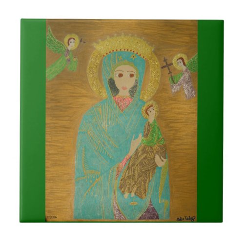 Our Lady of Perpetual Help Ceramic Tile