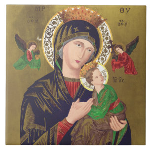 Our Lady of Perpetual Help Ceramic Tile