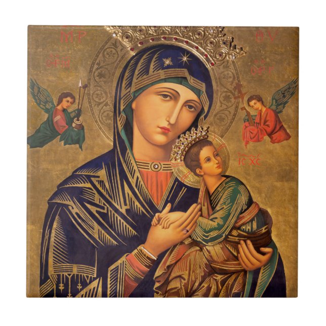 Our Lady Of Perpetual Help Ceramic Tile (Front)