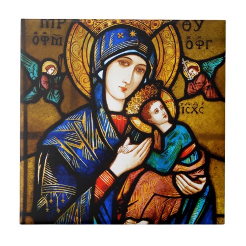 our lady of perpetual help ceramic tile