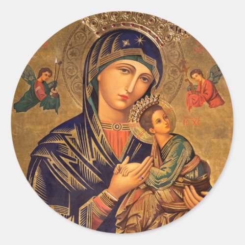 Our Lady Of Perpetual Help Classic Round Sticker
