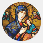 our lady of perpetual help classic round sticker