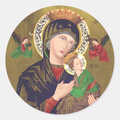 Our Lady of Perpetual Help Classic Round Sticker