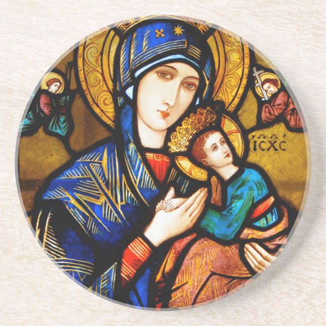 our lady of perpetual help drink coaster (Front)