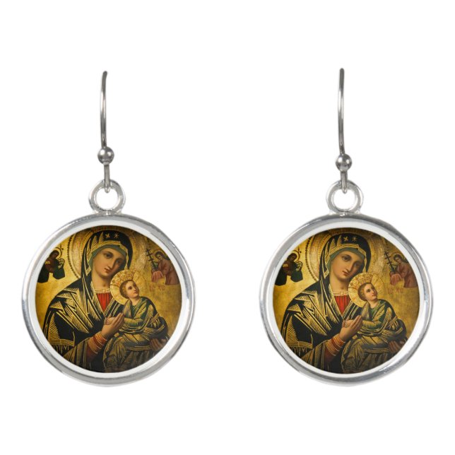 Our Lady of Perpetual Help  Earrings (Front)